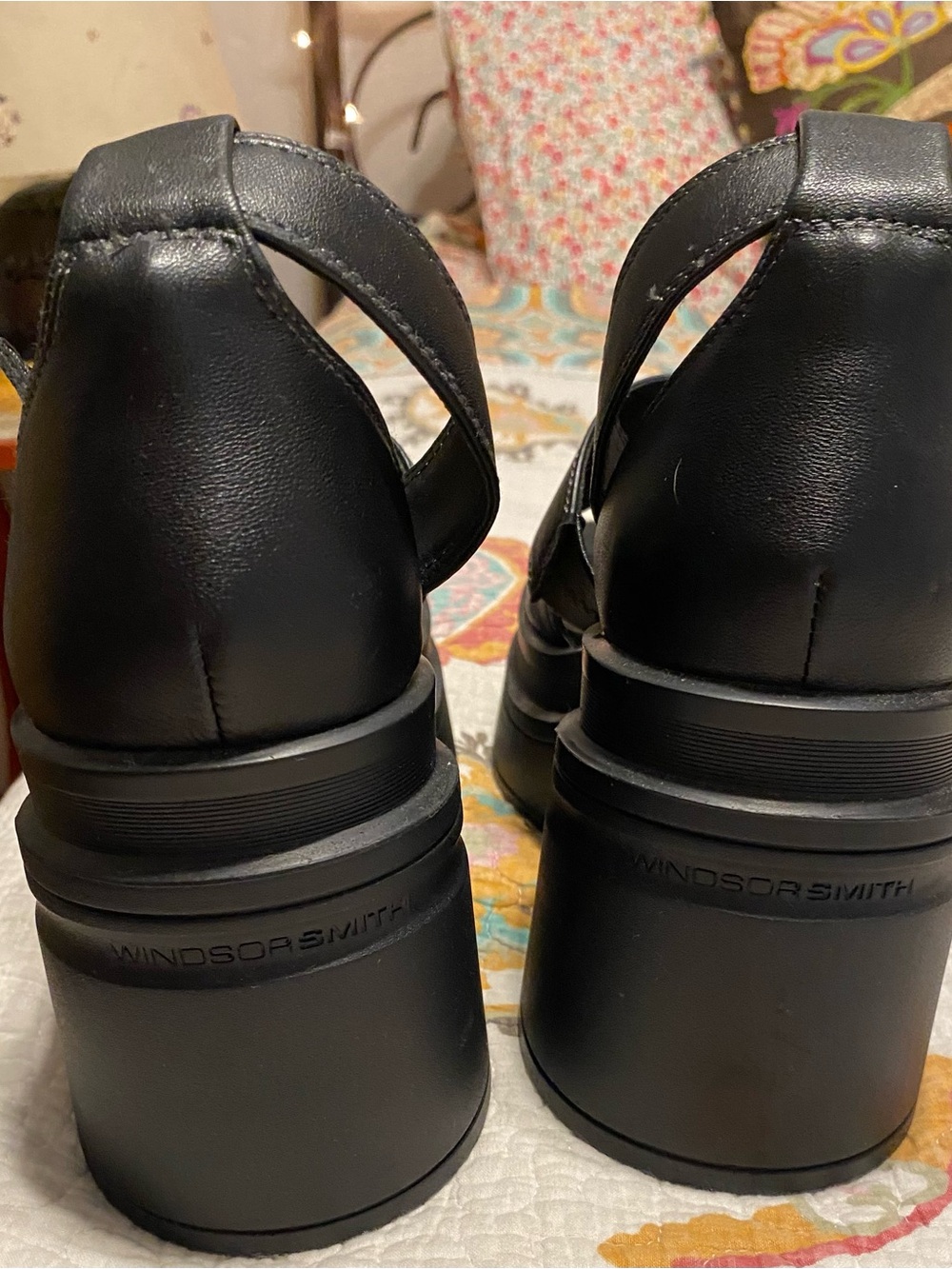 Windsor Smith Match Leather Platform Black Sandals Size 10 - Picture 7 of 9